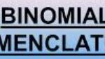 BINOMIAL SYSTEM OF NOMENCLATURE​